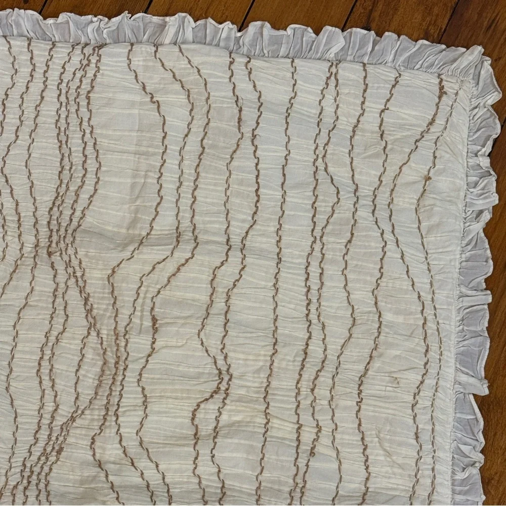 Pottery Barn Smocked Ruffled Euro Sham - Picture 3 of 11